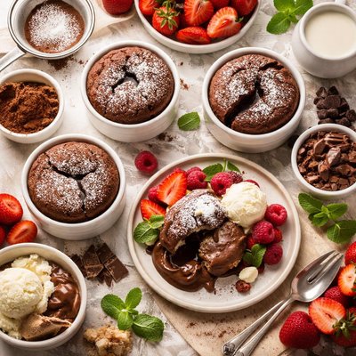 Image of Warm Soft Chocolate Cakes