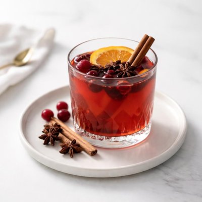 Image of Warm Spiced Cranberry Juice Cocktail