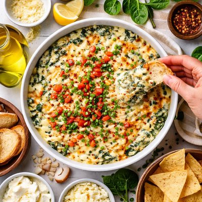 Image of Warm Spinach Cheesy Dip