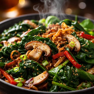 Image of Warm Spinach Salad Chinoise