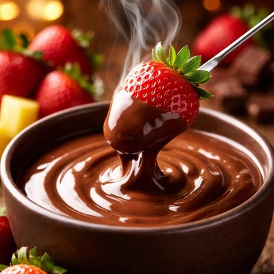 Image of Warm Strawberry Fondue