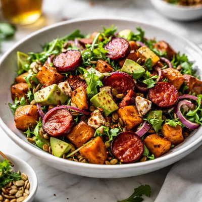 Image of Warm Sweet Potato Salad with Chorizo