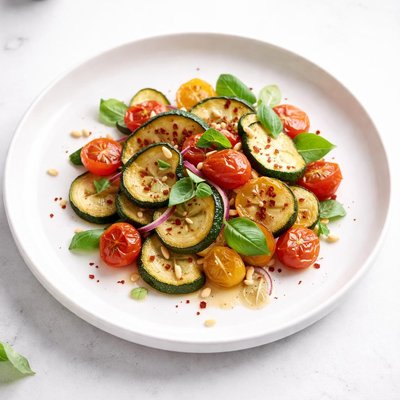 Image of Warm Zucchini and Tomato Salad