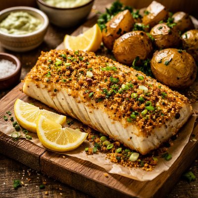 Image of Wasabi Baked Halibut