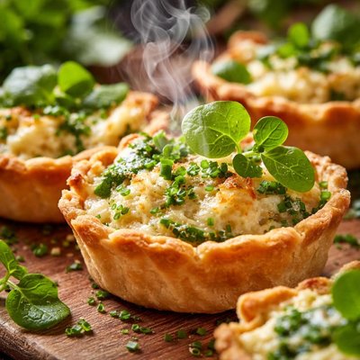 Image of Watercress Cheese Tartlets