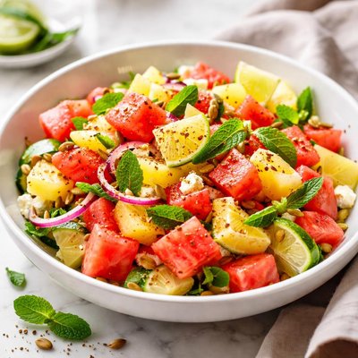 Image of Watermelon and Pineapple Salad