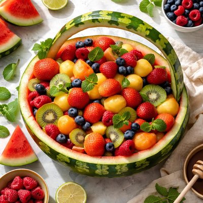 Image of Watermelon Basket Fruit Salad