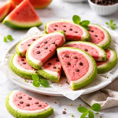 Image of Watermelon Cookies the Easy Method