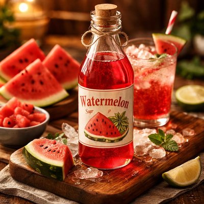 Image of Watermelon Flavored Syrup for Soft Drinks