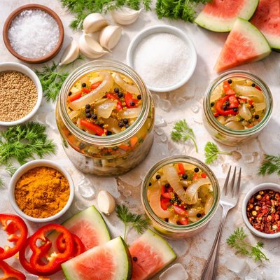 Image of Watermelon Rind Bread and Butter Pickles