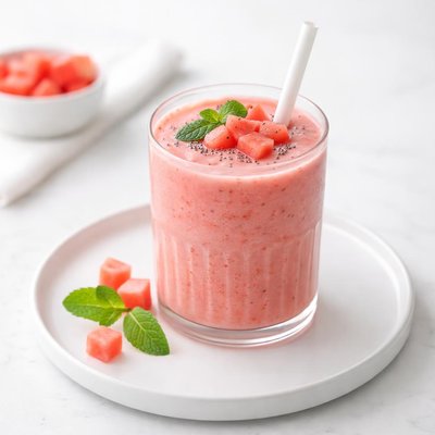 Image of Watermelon Yogurt Mint Smoothie