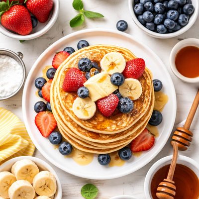Image of Weight Watcher Friendly Vanilla Pancakes 1 Point Each