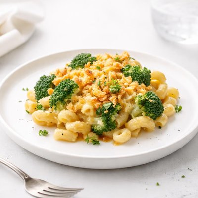 Image of Weight Watchers Baked Macaroni Cheese with Broccoli