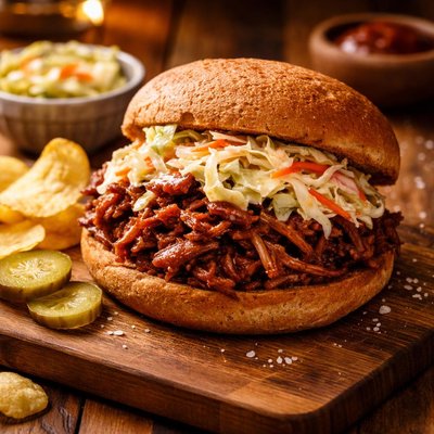 Image of Weight Watchers Bbq Pork Sandwich W Coleslaw