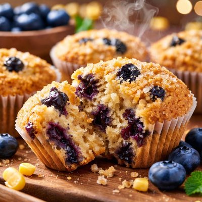 Image of Weight Watchers Blueberry Corn Muffins