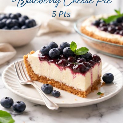 Image of Weight Watchers Blueberry or Cherry Cheese Pie 5 Pts