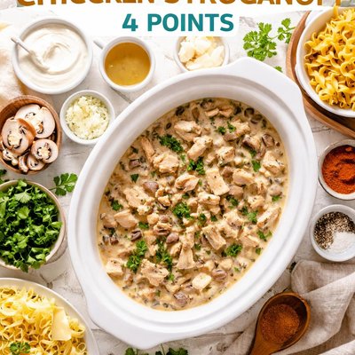 Image of Weight Watchers Chicken Stroganoff for the Crock Pot 4 Points