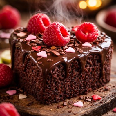 Image of Weight Watchers Chocolate Raspberry Heart Cake