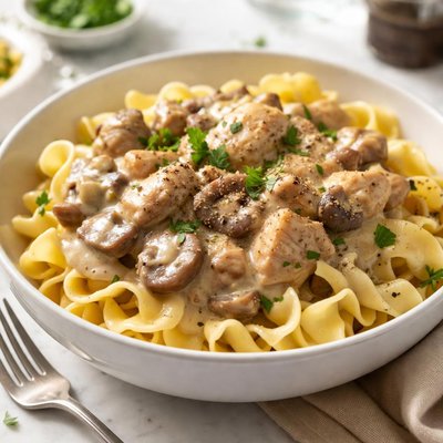 Image of Weight Watchers Crock Pot Chicken Stroganoff