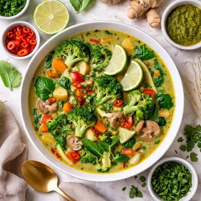 Image of Weight Watchers Green Curry Vegetable Soup