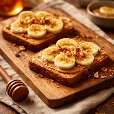 Image of Weight Watchers Honey Banana Toast 2 Points Per Serving