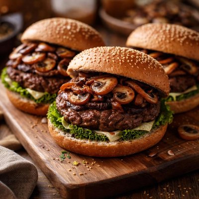 Image of Weight Watchers Mushroom Hamburgers 4 Pts or Core