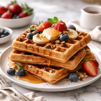 Image of Wheat and Oat Waffles Oamc