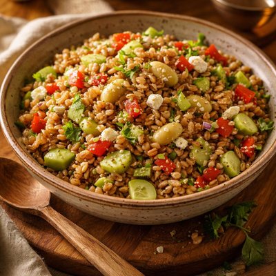 Image of Wheat Berry or Farro and Lima Bean Salad