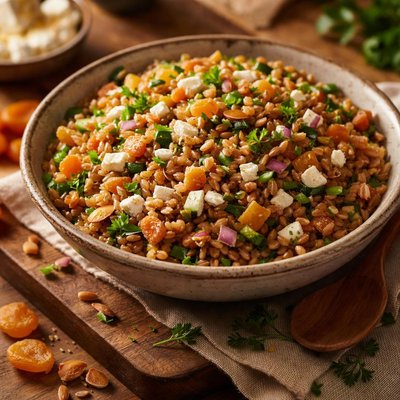 Image of Wheat Berry Salad with Dried Apricots