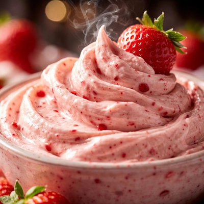 Image of Whipped Strawberry Cream Cheese Frosting