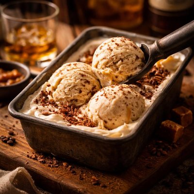 Image of Whiskey Cream Liqueur Ice Cream