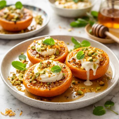 Image of Whisky Oranges with Honey Cream
