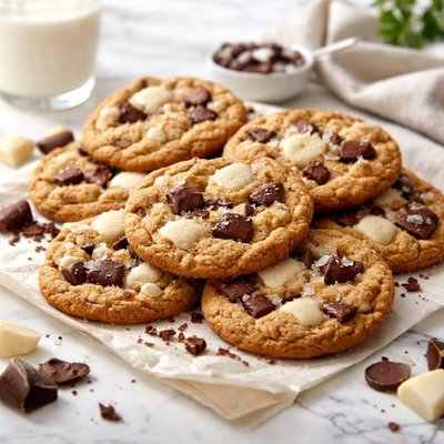 Image of White and Dark Chocolate Chunk Cookies