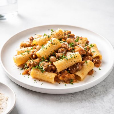 Image of White Bean and Sausage Rigatoni