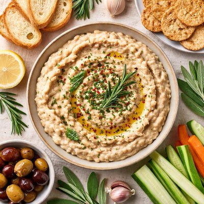 Image of White Bean Dip with Rosemary and Sage