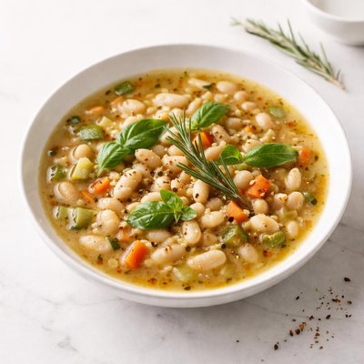 Image of White Bean Soup with Rosemary and Basil