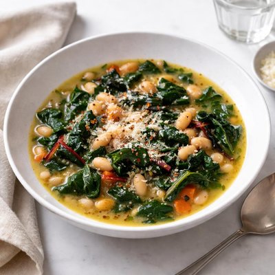 Image of White Bean Soup with Swiss Chard