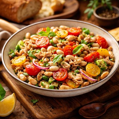 Image of White Bean Tuna and Tomato Salad