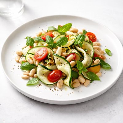 Image of White Bean Zucchini Basil Salad