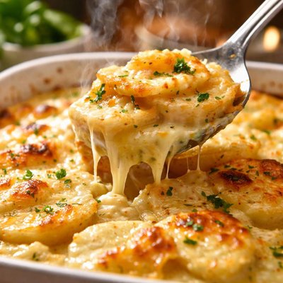 Image of White Cheddar Scalloped Potatoes