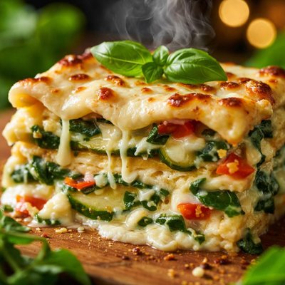 Image of White Cheese Vegetable Lasagna