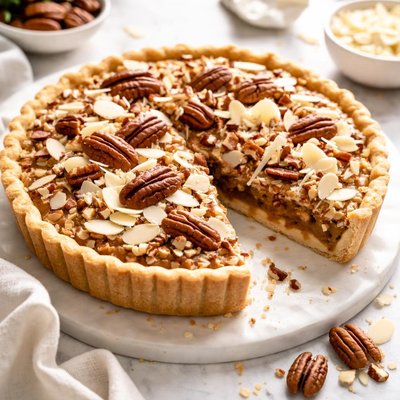 Image of White Chocolate Almond Pecan Pie