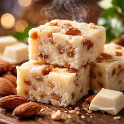 Image of White Chocolate and Almond Fudge