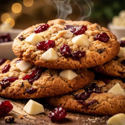 Image of White Chocolate and Cranberry Cookies