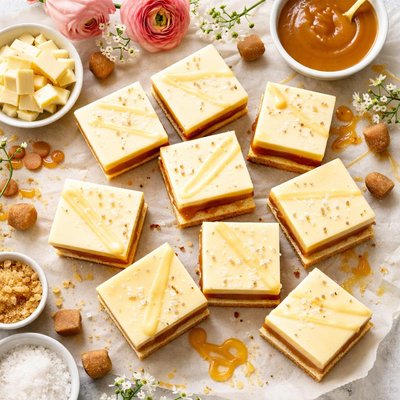Image of White Chocolate Caramel Slice