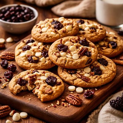 Image of White Chocolate Cherry and Pecan Cookies