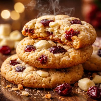 Image of White Chocolate Cherry Shortbread