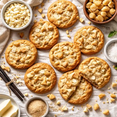 Image of White Chocolate Chip Macadamia Nut Cookies