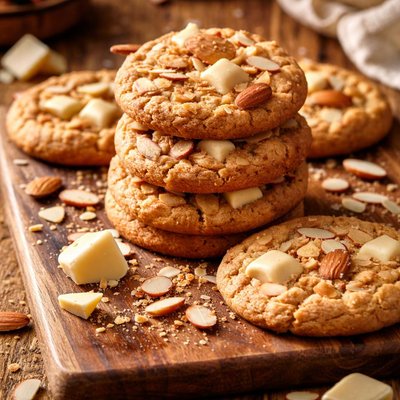 Image of White Chocolate Chunk Almond Cookies