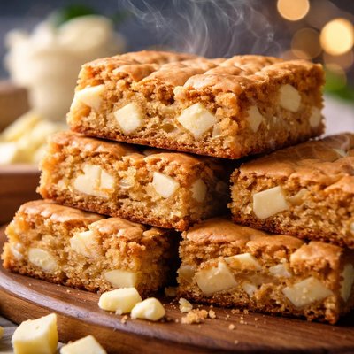 Image of White Chocolate Chunk Blonde Brownies